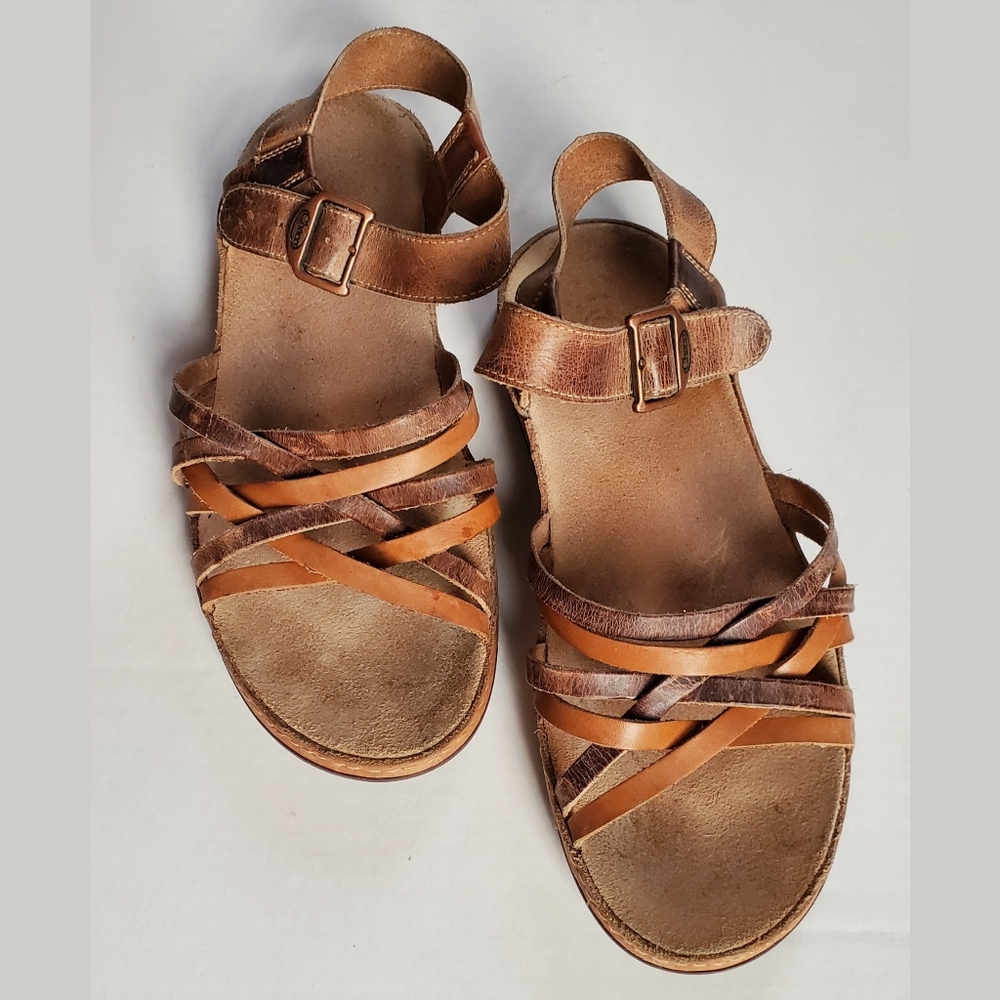 Chaco Fallon Leather Sandals - Toasted Brown